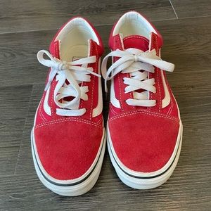 Red Vans W 7.5